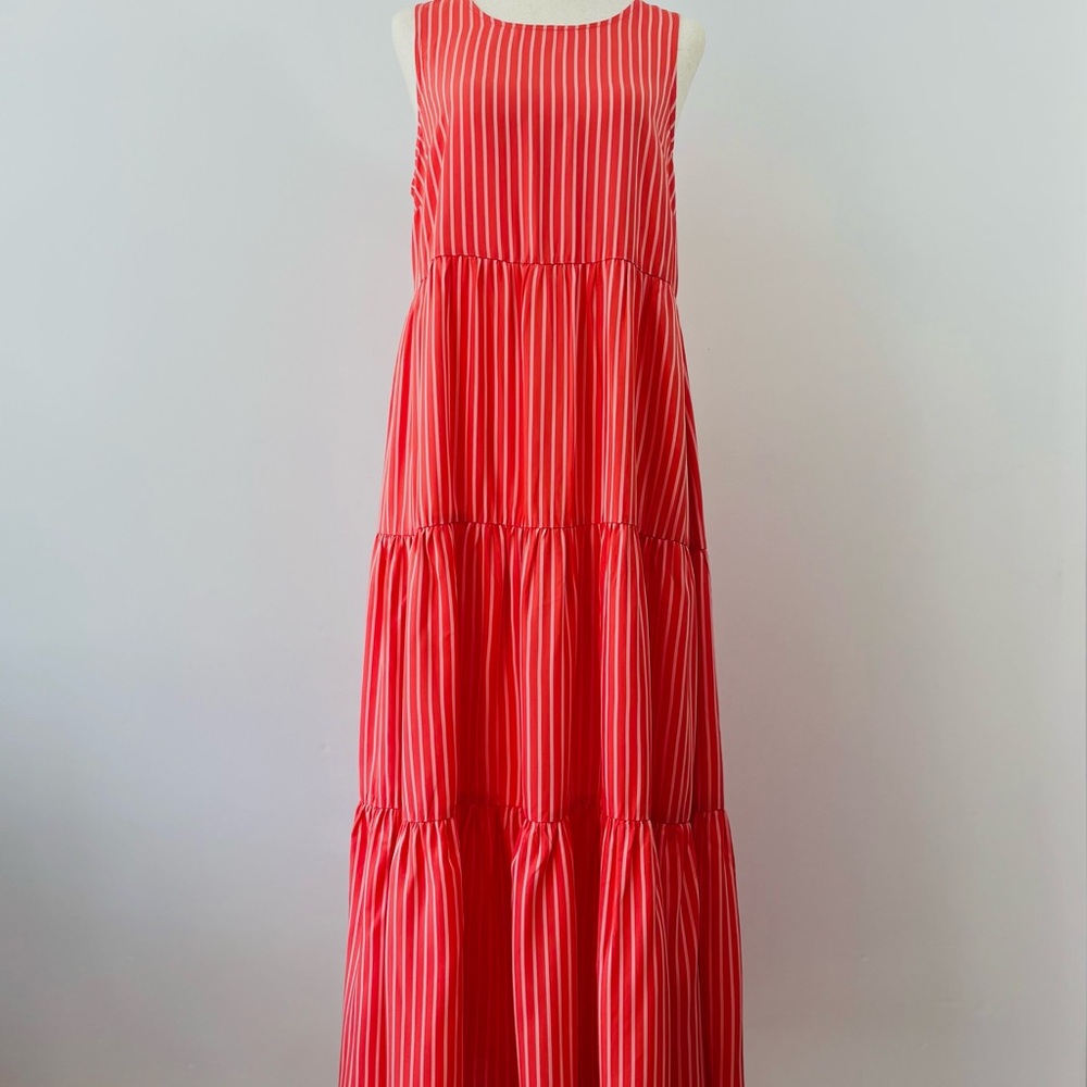 A New Day Coral Striped Dress